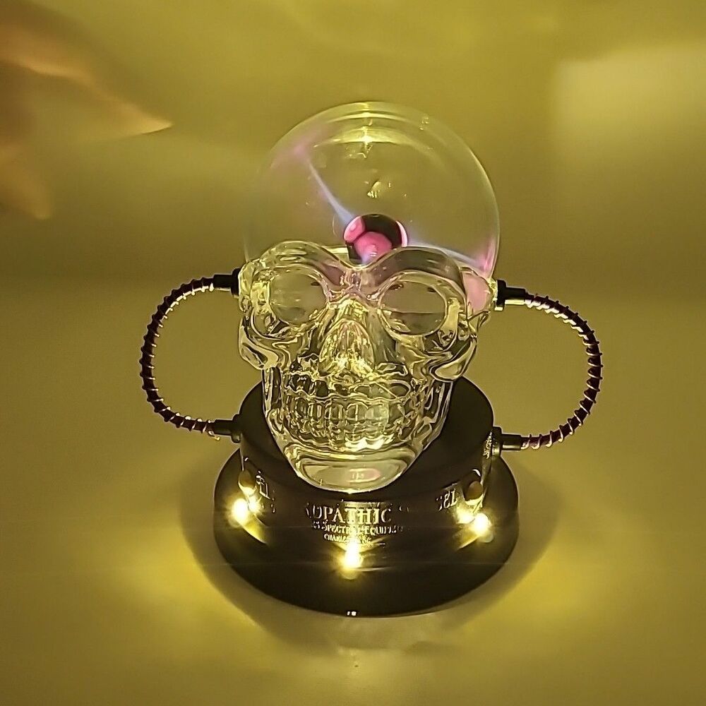 Hyde and EEK! Electropathic Vessel LED Plasma Ball Skull Halloween